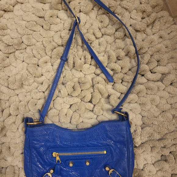 Balenciaga mini crossbody bag in royal blue. - Picture 3 of 12